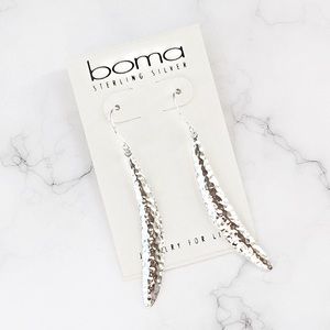 Boma Hammered Sterling Silver Dangle Earring